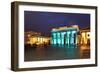 Berlin, the Brandenburg Gate, Night Photography-Catharina Lux-Framed Photographic Print