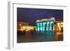 Berlin, the Brandenburg Gate, Night Photography-Catharina Lux-Framed Photographic Print