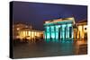 Berlin, the Brandenburg Gate, Night Photography-Catharina Lux-Stretched Canvas