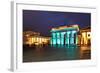 Berlin, the Brandenburg Gate, Night Photography-Catharina Lux-Framed Photographic Print