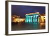 Berlin, the Brandenburg Gate, Night Photography-Catharina Lux-Framed Photographic Print