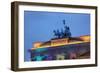 Berlin, the Brandenburg Gate, Night Photography-Catharina Lux-Framed Photographic Print