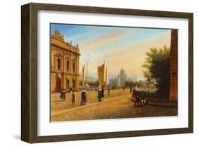 Berlin: View of the Pleasure from the Garrison Headquarters-Wilhelm Bruecke-Framed Collectable Print