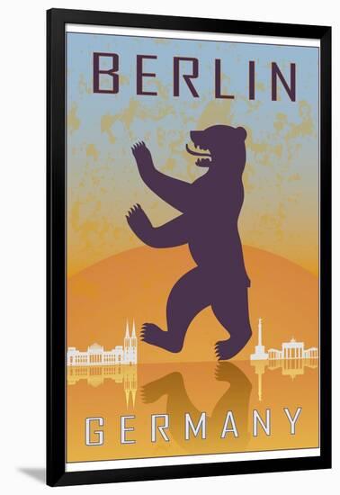 Berlin Vintage Poster-paulrommer-Framed Art Print
