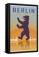 Berlin Vintage Poster-paulrommer-Framed Stretched Canvas