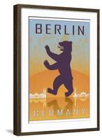 Berlin Vintage Poster-paulrommer-Framed Art Print