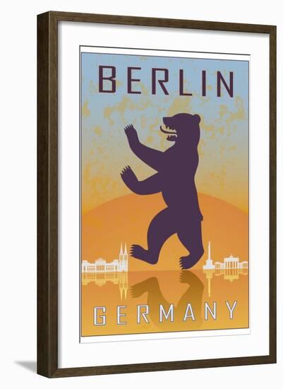 Berlin Vintage Poster-paulrommer-Framed Art Print