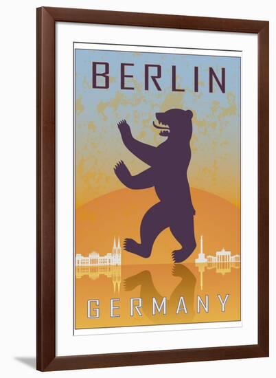 Berlin Vintage Poster-paulrommer-Framed Art Print