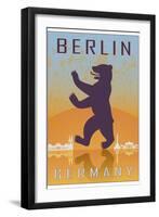 Berlin Vintage Poster-paulrommer-Framed Art Print