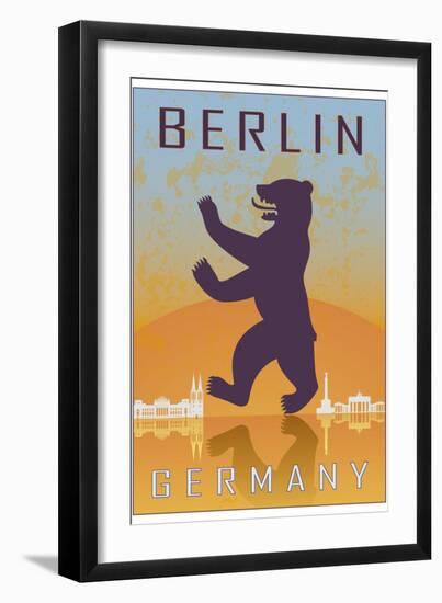 Berlin Vintage Poster-paulrommer-Framed Art Print