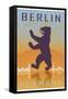 Berlin Vintage Poster-paulrommer-Framed Stretched Canvas