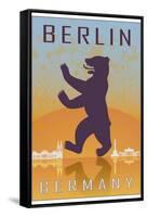 Berlin Vintage Poster-paulrommer-Framed Stretched Canvas