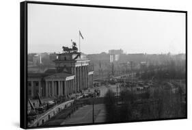 Berlin Wall @Brandenburg Gate Gen. View-null-Framed Stretched Canvas