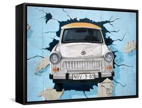 Berlin Wall Mural, East Side Gallery, Berlin, Germany-Martin Moos-Framed Stretched Canvas