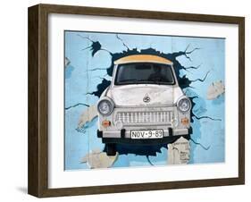 Berlin Wall Mural, East Side Gallery, Berlin, Germany-Martin Moos-Framed Premium Photographic Print