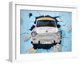 Berlin Wall Mural, East Side Gallery, Berlin, Germany-Martin Moos-Framed Premium Photographic Print