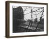 Berlin Wall Stretches Divisionally Between Buildings That Were Once on Common Ground-Paul Schutzer-Framed Photographic Print