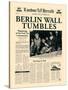 Berlin Wall Tumbles-The Vintage Collection-Stretched Canvas