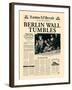 Berlin Wall Tumbles-The Vintage Collection-Framed Art Print