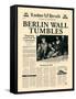 Berlin Wall Tumbles-The Vintage Collection-Framed Stretched Canvas