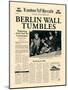 Berlin Wall Tumbles-The Vintage Collection-Mounted Art Print