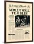 Berlin Wall Tumbles-The Vintage Collection-Framed Art Print