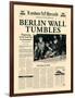 Berlin Wall Tumbles-The Vintage Collection-Framed Premium Giclee Print