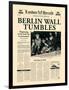 Berlin Wall Tumbles-The Vintage Collection-Framed Premium Giclee Print