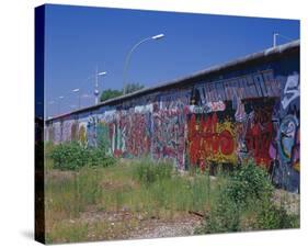 Berlin Wall TV tower Berlin-null-Stretched Canvas