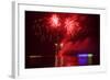 Berlin, Wannsee, Beach Swimming Area, Fireworks-Catharina Lux-Framed Photographic Print