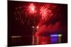 Berlin, Wannsee, Beach Swimming Area, Fireworks-Catharina Lux-Mounted Photographic Print
