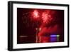 Berlin, Wannsee, Beach Swimming Area, Fireworks-Catharina Lux-Framed Photographic Print