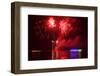 Berlin, Wannsee, Beach Swimming Area, Fireworks-Catharina Lux-Framed Photographic Print