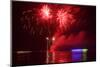 Berlin, Wannsee, Beach Swimming Area, Fireworks-Catharina Lux-Mounted Photographic Print