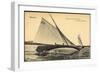 Berlin Wannsee, Segeln Bei Einer Sturmbrise, Boot-null-Framed Giclee Print