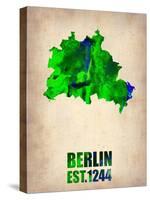 Berlin Watercolor Map-NaxArt-Stretched Canvas