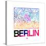 Berlin Watercolor Street Map-NaxArt-Stretched Canvas