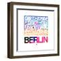 Berlin Watercolor Street Map-NaxArt-Framed Art Print