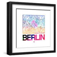 Berlin Watercolor Street Map-NaxArt-Framed Art Print
