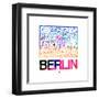 Berlin Watercolor Street Map-NaxArt-Framed Art Print