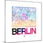 Berlin Watercolor Street Map-NaxArt-Mounted Art Print