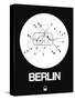 Berlin White Subway Map-NaxArt-Stretched Canvas