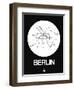Berlin White Subway Map-NaxArt-Framed Art Print