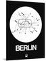 Berlin White Subway Map-NaxArt-Mounted Art Print