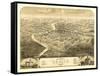 Berlin, Wisconsin - Panoramic Map-Lantern Press-Framed Stretched Canvas