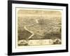 Berlin, Wisconsin - Panoramic Map-Lantern Press-Framed Art Print