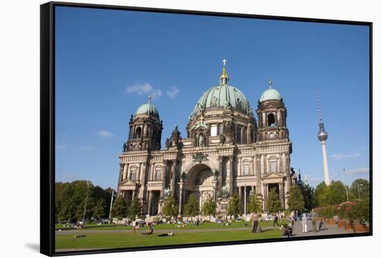 Berliner Dom, Berlin, Germany-Inger Hogstrom-Framed Stretched Canvas