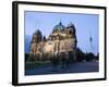 Berliner Dom Cathedral at Dusk with Fernsehturm, Telespargel Beyond, Berlin, Germany-Martin Child-Framed Photographic Print