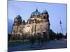 Berliner Dom Cathedral at Dusk with Fernsehturm, Telespargel Beyond, Berlin, Germany-Martin Child-Mounted Photographic Print