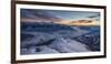 Berlinghera Peak, Sunset on Como Lake in Winter, Lombardy, Italy-ClickAlps-Framed Photographic Print